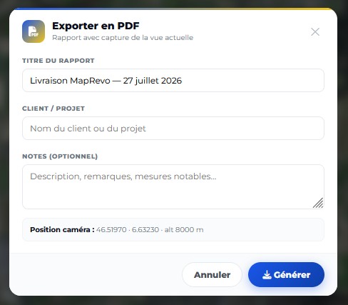 Export PDF cartographique A4